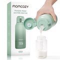 Momcozy portable bottle warmer heating a baby bottle