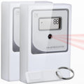 White SmartCoounter wireless infrared people counter sensor mounted above a doorway