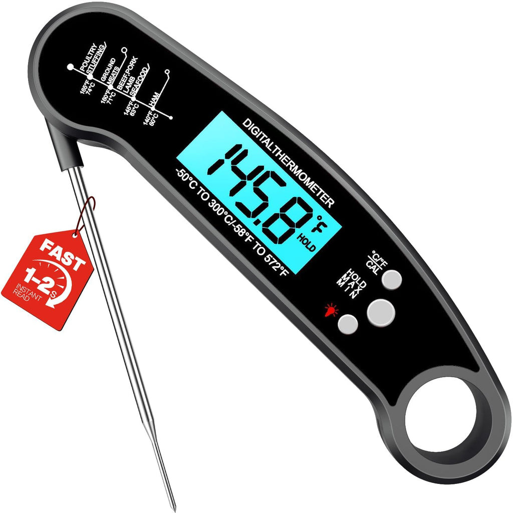 Meat Thermometer Digital, Food Thermometer for Cooking, Black