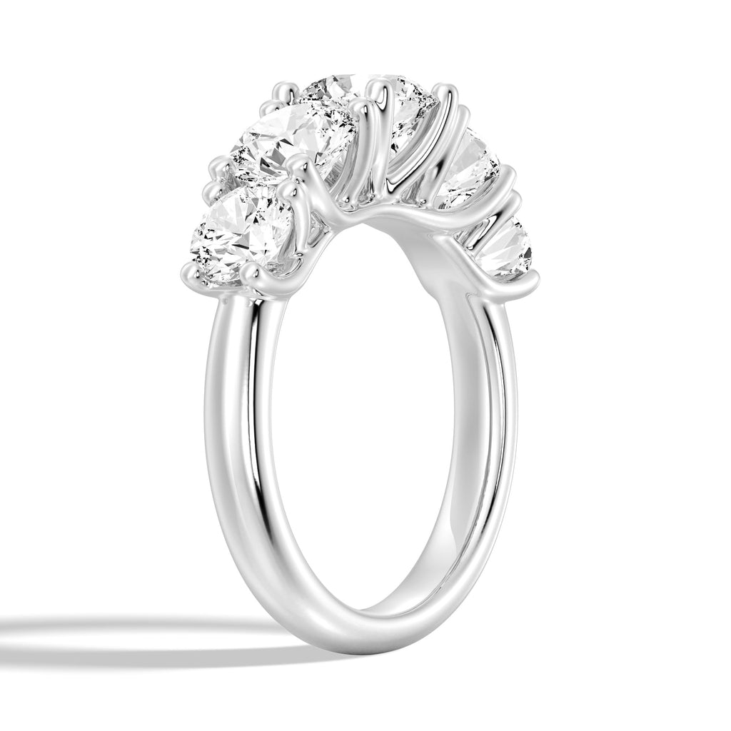 MSBLUE Size 6 3.2ct Round Cut Moissanite Engagement Ring image 5