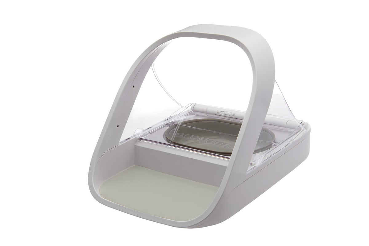 SureFlap microchip-activated pet feeder with food bowl and electronic flap