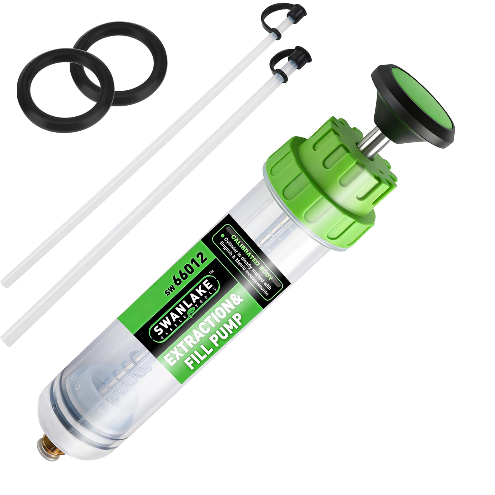 SWANLAKE 200cc manual fluid extractor pump with clear cylinder and suction hose