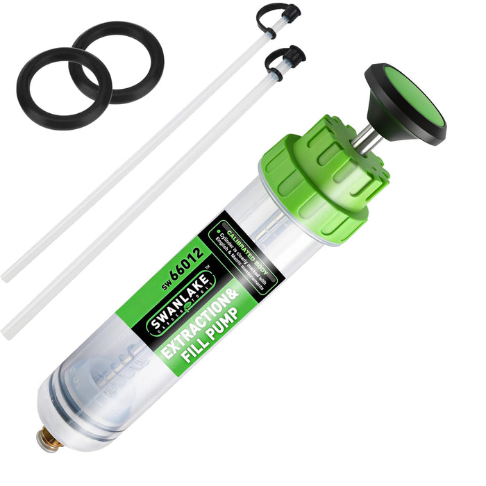 SWANLAKE 200cc Fluid Extractor, Extraction&Fill Pump,Fluid Syringe Pump Manual Suction Vacuum Fuel Car Transfer