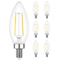 Sigalux Dimmable E12 LED Candle Bulbs for Chandelier, 40W Equivalent, 5000K Daylight White, 3W, 300LM, B10 Shape, 6-Pack