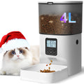 ANDOLL HOME 4L automatic cat feeder with sealed dry food hopper and 10s voice recorder