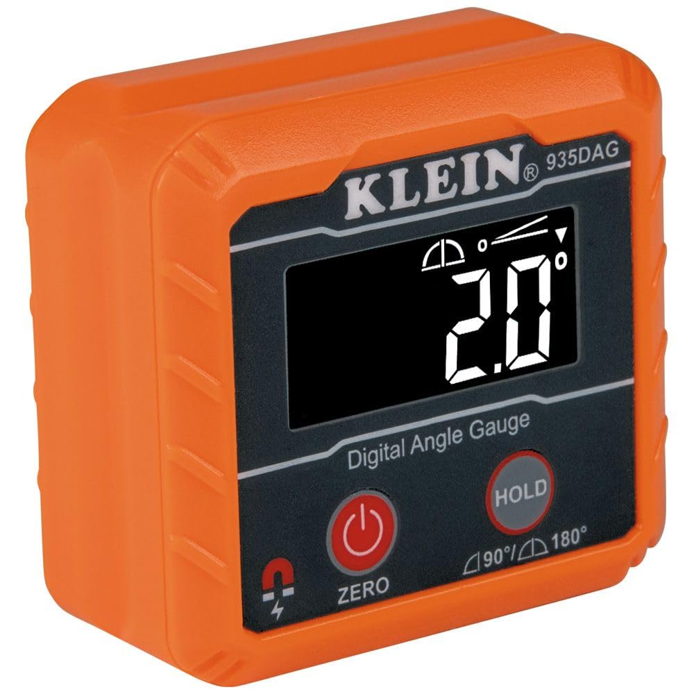 Klein Tools 935DAG digital electronic level and angle gauge showing LCD display