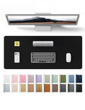 Black YSAGi PU leather desk pad 23.6 x 13.8 inches on office desk