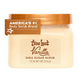 Jar of Tree Hut Vanilla Body Scrub 18 oz on white background