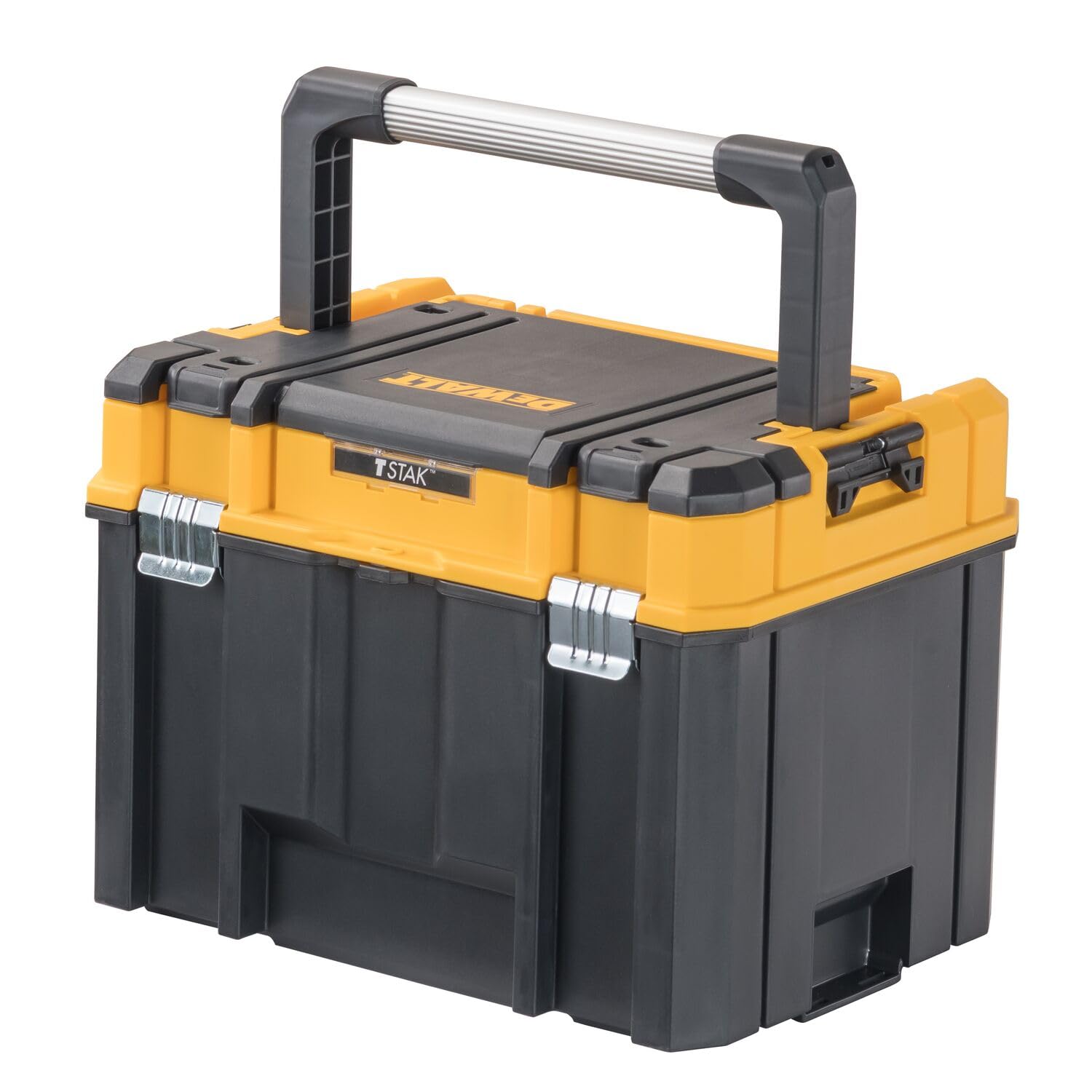 DEWALT TSTAK deep extra-large yellow black tool box, long handle, fixed divider