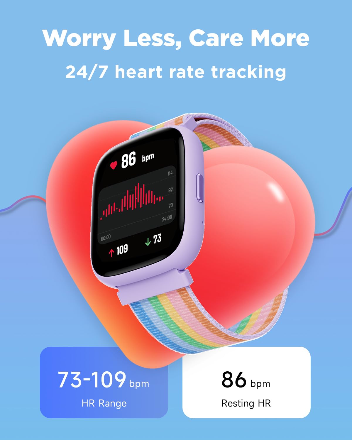BIGGERFIVE Smart Watch for Kids, 1.8" Fitness Tracker Watch with Pedometer image 5