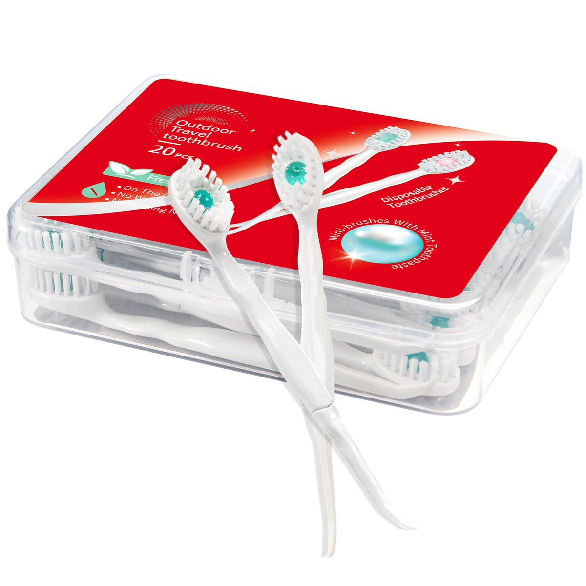 Malisseladi mint mini pre-pasted disposable toothbrushes, toothpick, tongue cleaner