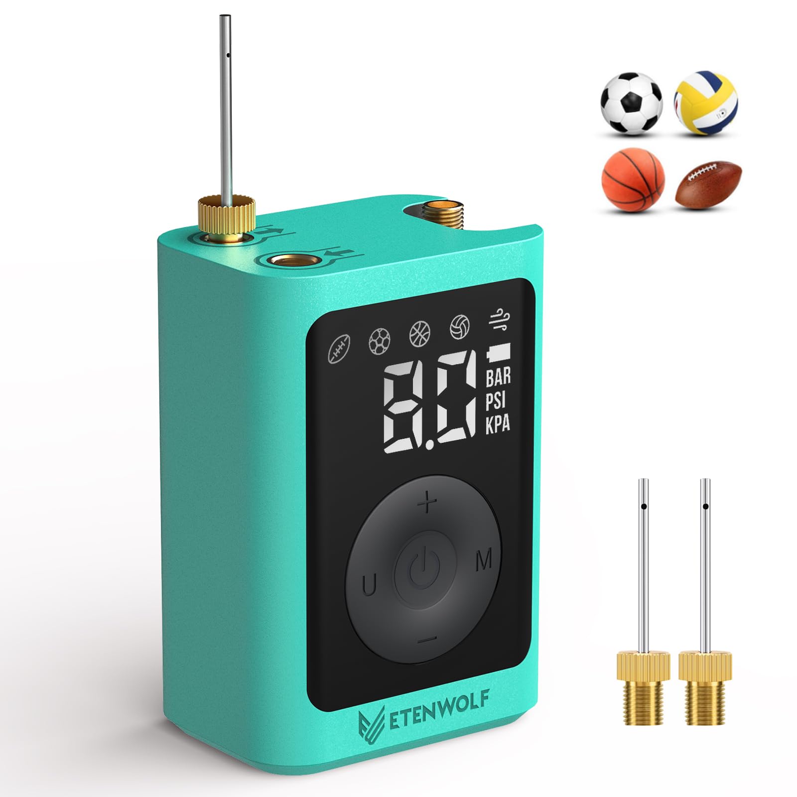 ETENWOLF Electric Ball Pump Inflation & Deflation with 2600mAh Battery