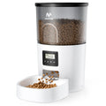 White IMIPAW automatic cat feeder, hopper, LCD control panel, dispensing tray