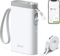 White Nelko P21 Bluetooth label maker with tape cartridge