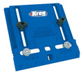 Kreg KHI-Pull cabinet pull installation jig showing adjustable guide and drill template