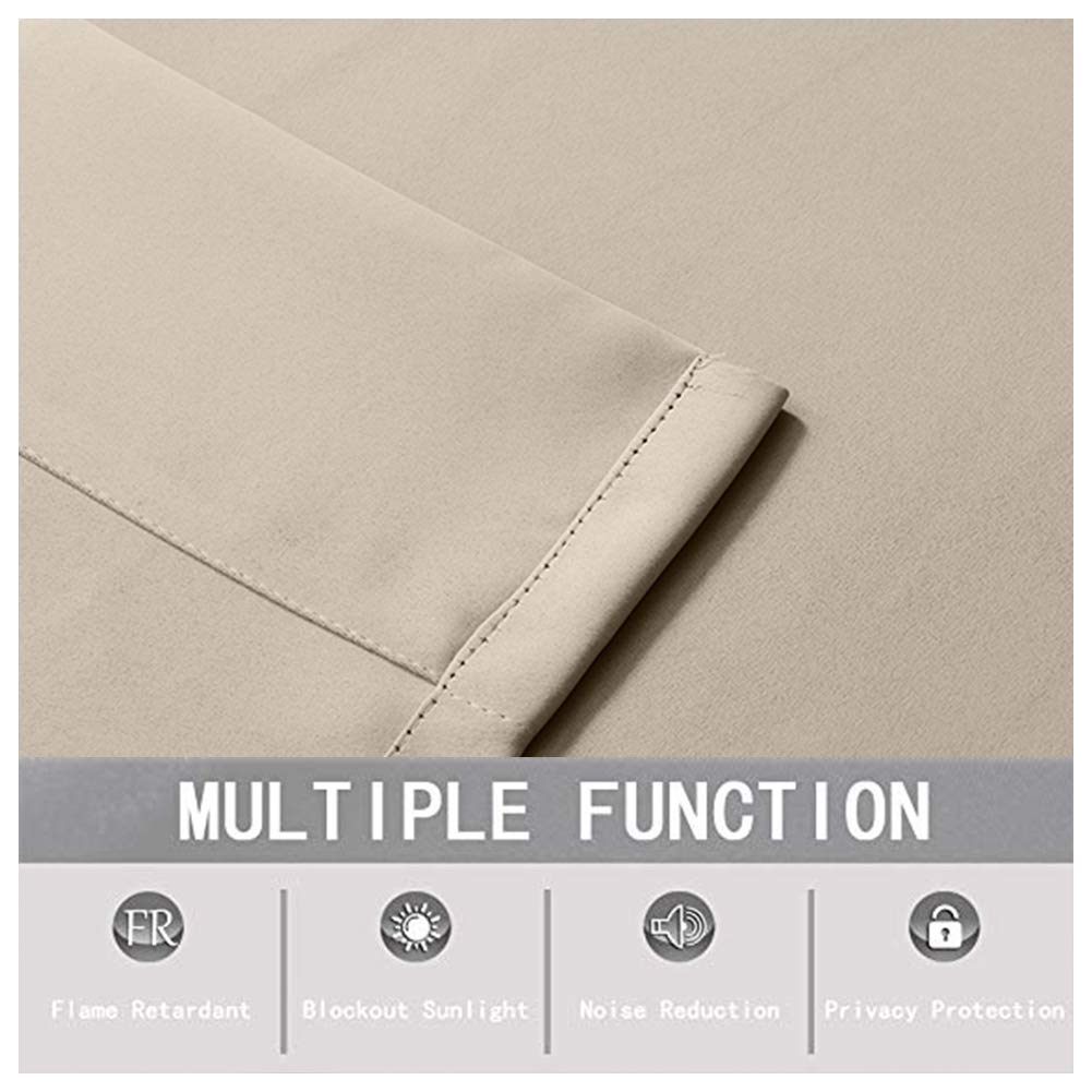 Noctura flame retardant blackout curtains, Pinch Pleat-Double ，Beige: 38 sets, Cement Gray: 55 sets, Black: 116 sets, Bleached White: 42 sets, Brown Gray: 19 sets, Dark Gray: 58 sets, Zhi Qing (Purplish Blue): 58 sets, Gray Green: 41 sets, Pink: 42 sets image 3