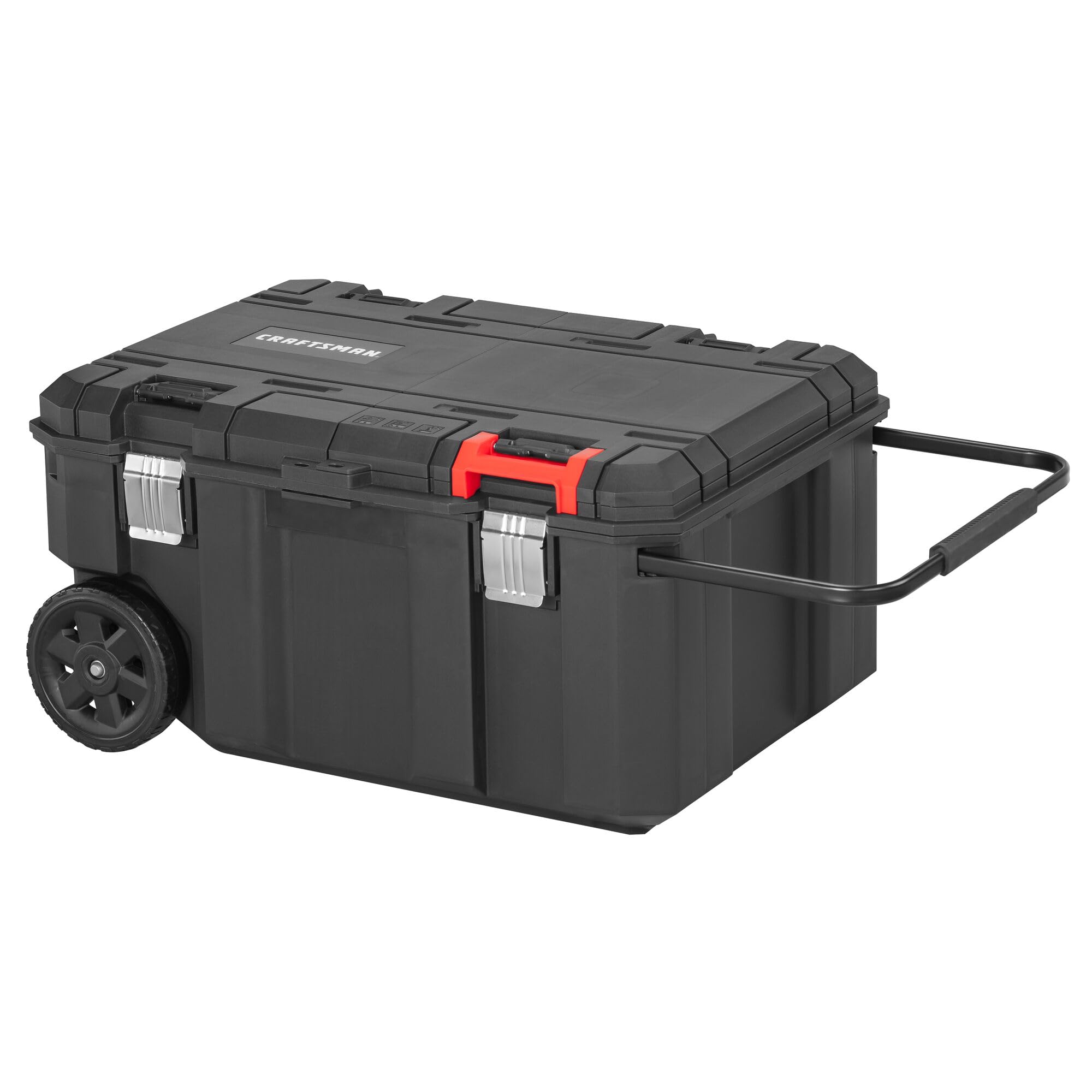 CRAFTSMAN VersaStack 30 gallon rolling tool chest in red and black on casters