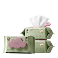Three flip-top tubs of bc babycare thick unscented baby wipes, 240 count