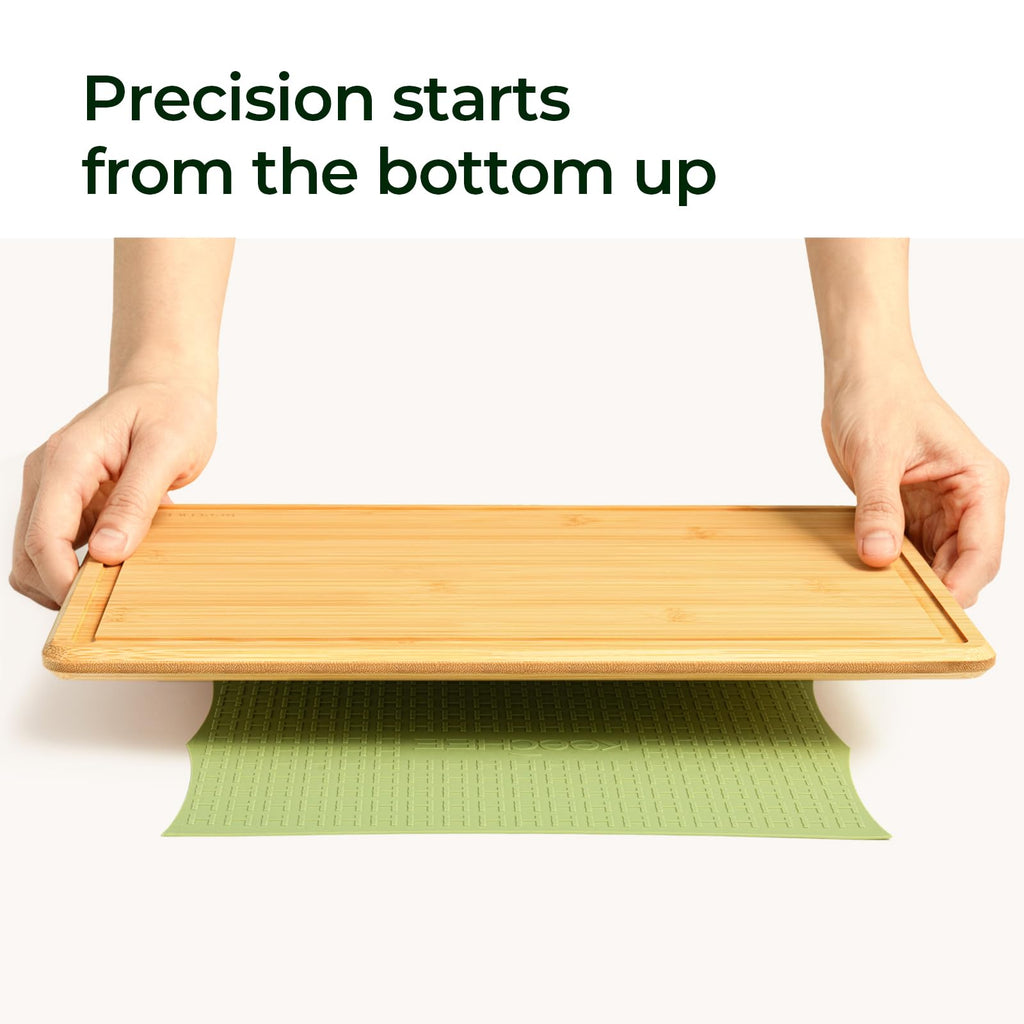Keechee Cutting Board with Non-slip Mat, Cutting Board for Kitchen Meal Prep & Serving - Serving Board Set with Deep Juice Groove Ideal Kitchen Gifts image 2