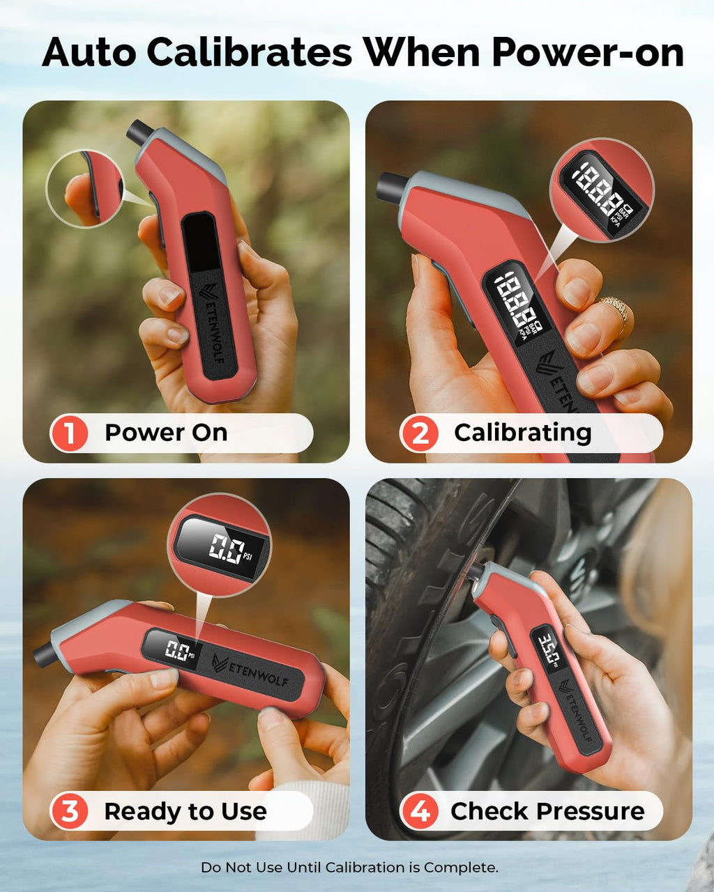 ETENWOLF T300 Digital Tire Pressure Gauge 200 PSI for Car, RV, Truck, Bikes image 8