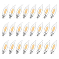 Sigalux E12 LED Bulb Dimmable, 60 Watt Equivalent Candelabra Bulb 2700K Soft White, Chandelier Light Bulbs, CA10 Candle Bulbs for Chandelier, 5W, 450LM, 24 Pack