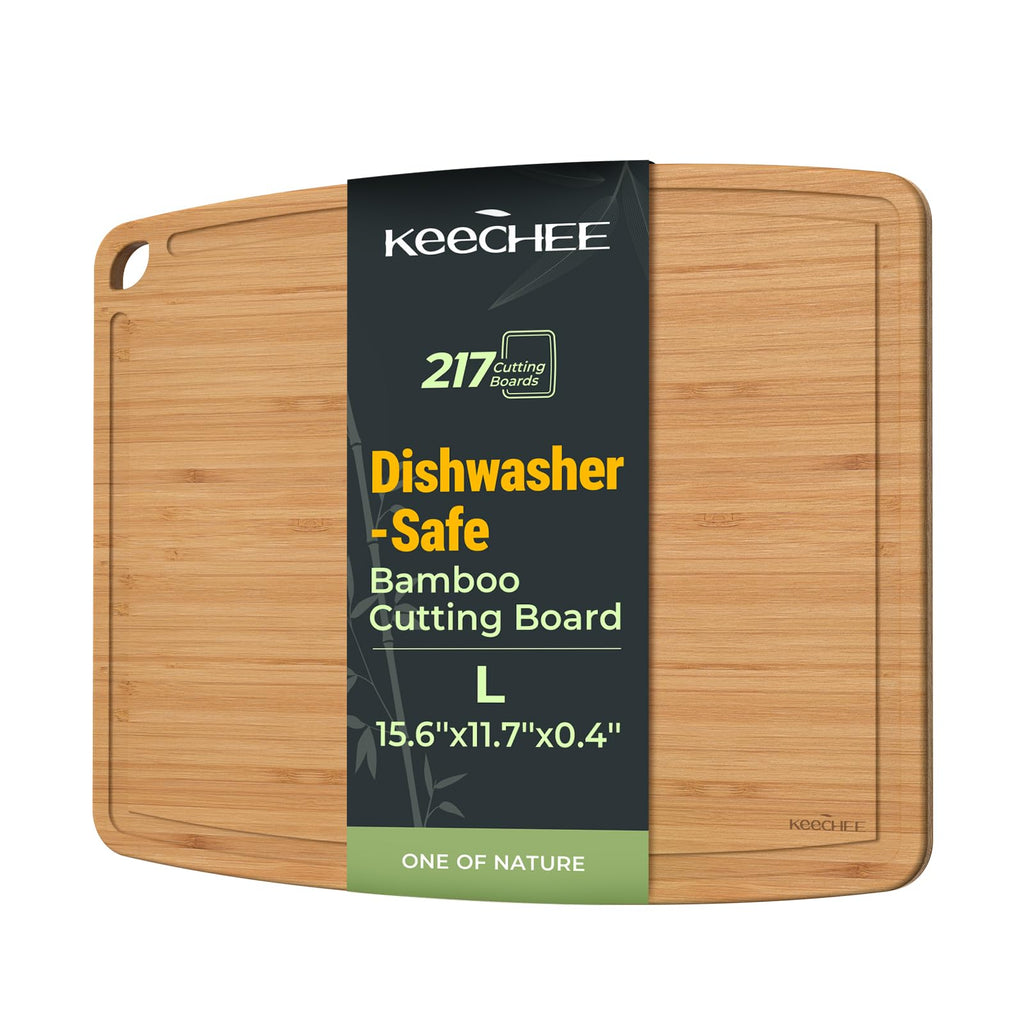 Keechee Dishwasher Safe Cutting Boards 15.4x11.7in Heat-Resistant Chopping & Charcuterie Board with Juice Groove, Durable Lightweight Kitchen Essentials for Meat, Vegetables, Easy Clean
