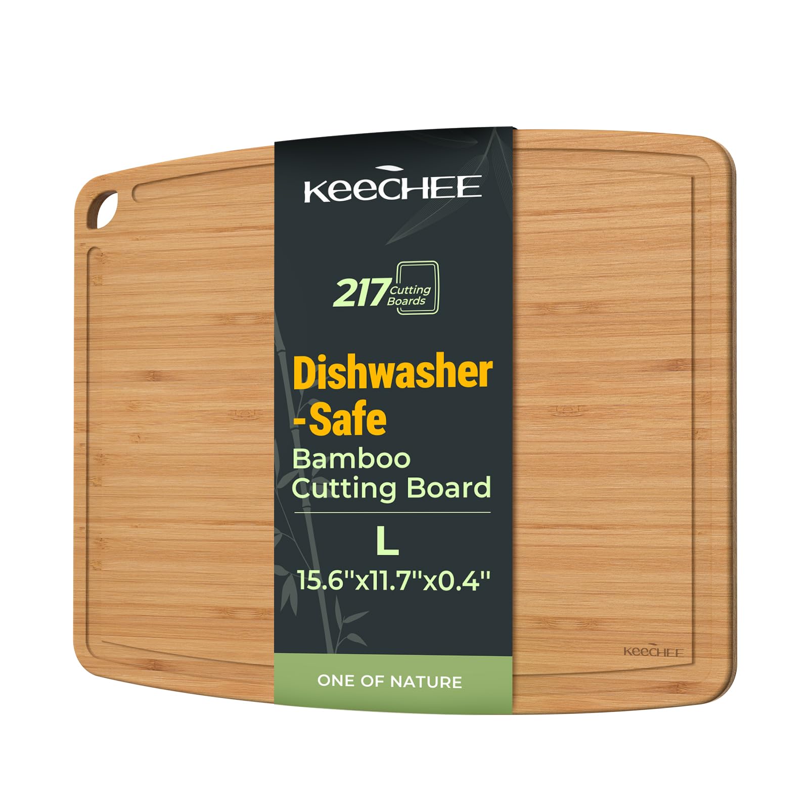 Keechee Dishwasher Safe Cutting Boards 15.4x11.7in Heat-Resistant Chopping & Charcuterie Board with Juice Groove, Durable Lightweight Kitchen Essentials for Meat, Vegetables, Easy Clean