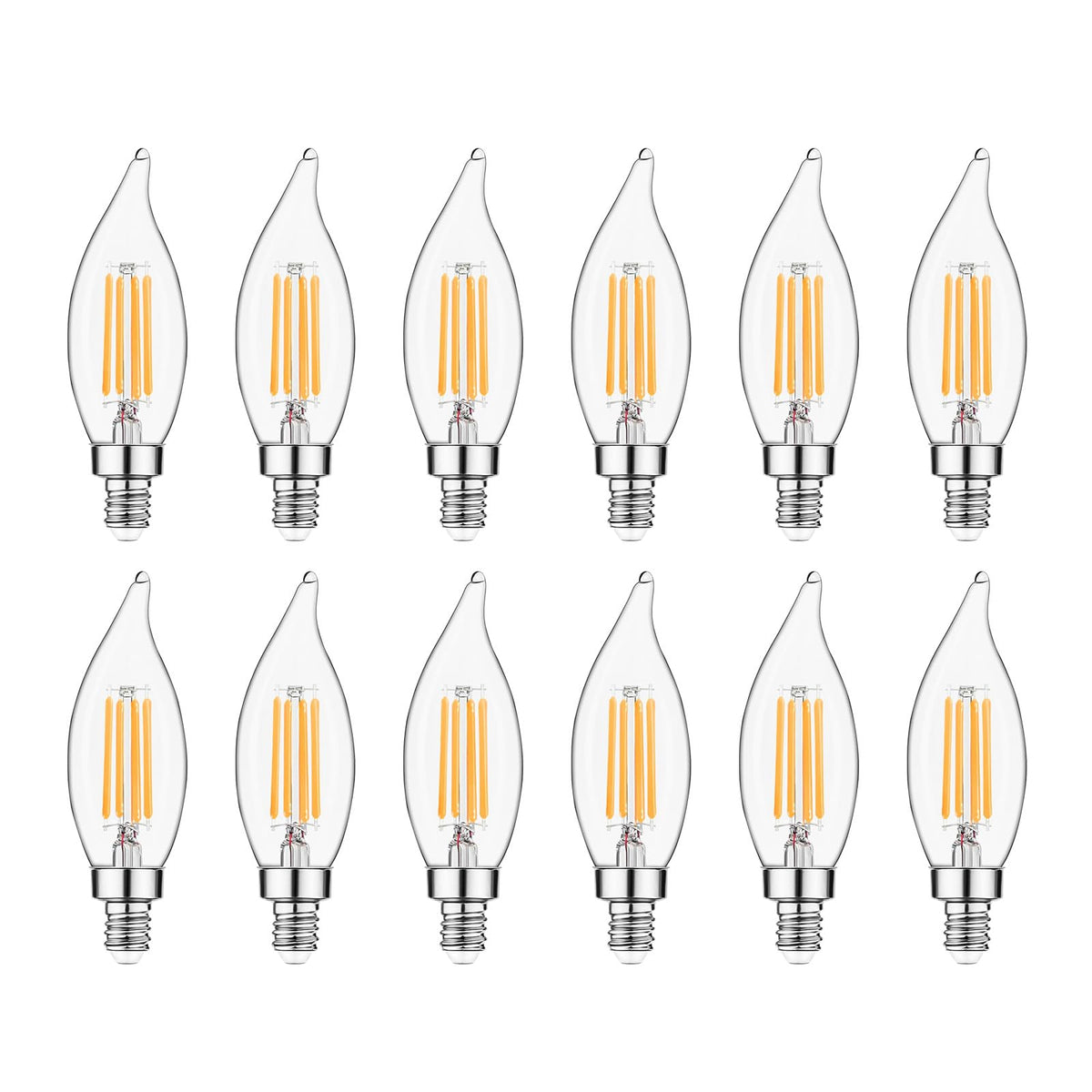 Sigalux E12 LED Bulb 60 Watt Equivalent, Dimmable Candelabra Bulb 2700K Soft White, Chandelier Light Bulbs, CA10 Candle Bulbs for Chandelier, 5W, 450LM, 18 Pack Sigalux E12 LED Bulb 60 Watt Equivalent, Dimmable Candelabra Bulb 2700K Soft White, Chandelier Light Bulbs, CA10 Candle Bulbs for Chandelier, 5W, 450LM, 12 Pack - B0GGHSJD2H