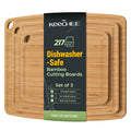 Keechee Dishwasher Safe  Cutting Boards Durable Lightweight Wood Cutting Board for Busy Kitchen, Easy Clean Wooden Chopping Boards with Juice Groove Set of 3 (L+M+S)