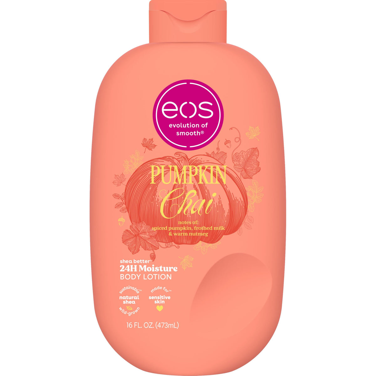 Bottle of eos Pumpkin Chai Shea Body Lotion 16 fl oz