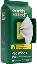 Earth Rated unscented dog paw and butt wipes 100 count pack