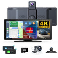 Antika 10.26-inch rotating CarPlay touchscreen displaying GPS map, rear camera feed