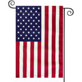 TOPFLAGS double-sided 12x18 American garden flag hanging on yard pole