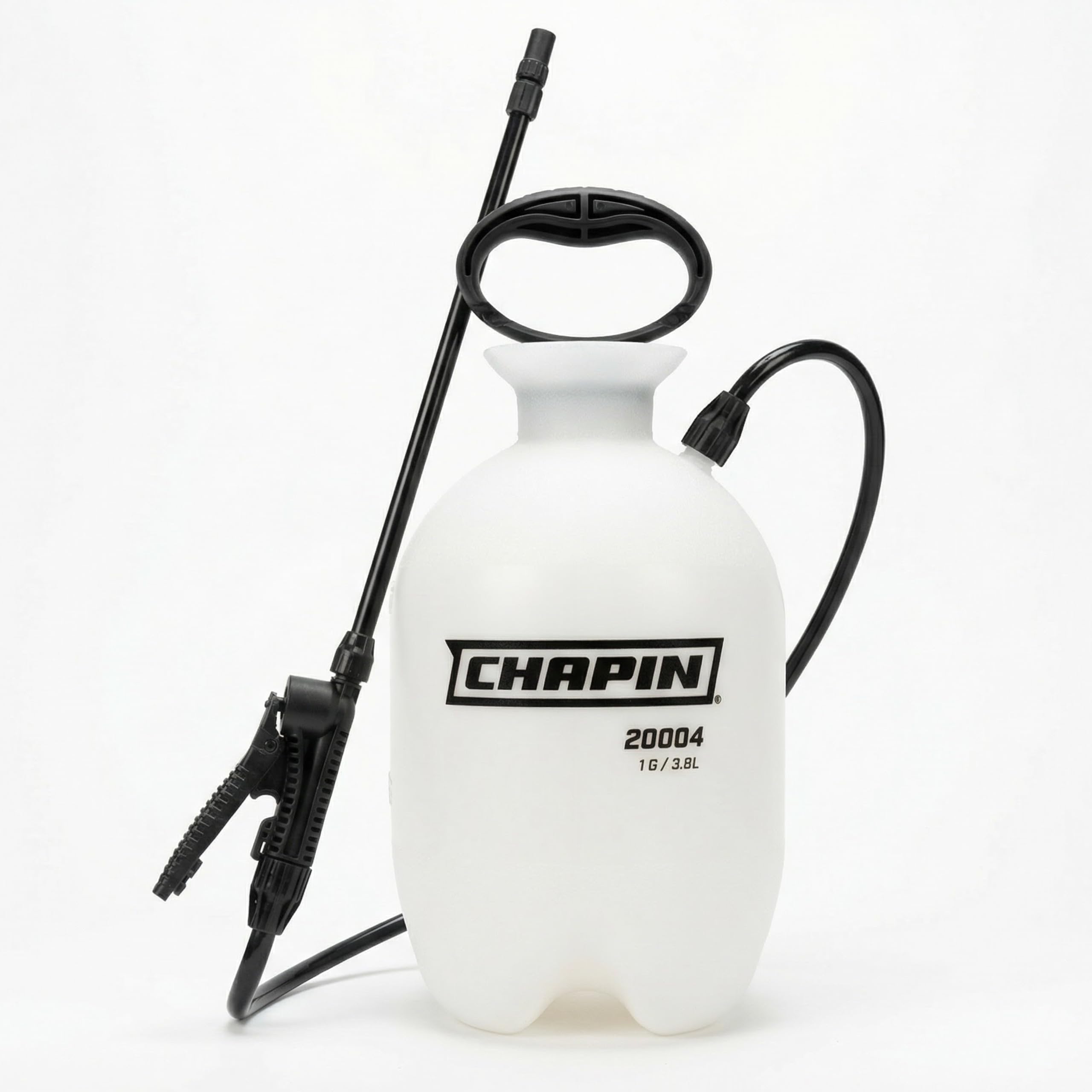 CHAPIN SureSpray 1-gallon pump sprayer with white tank, red pump handle and adjustable nozzle