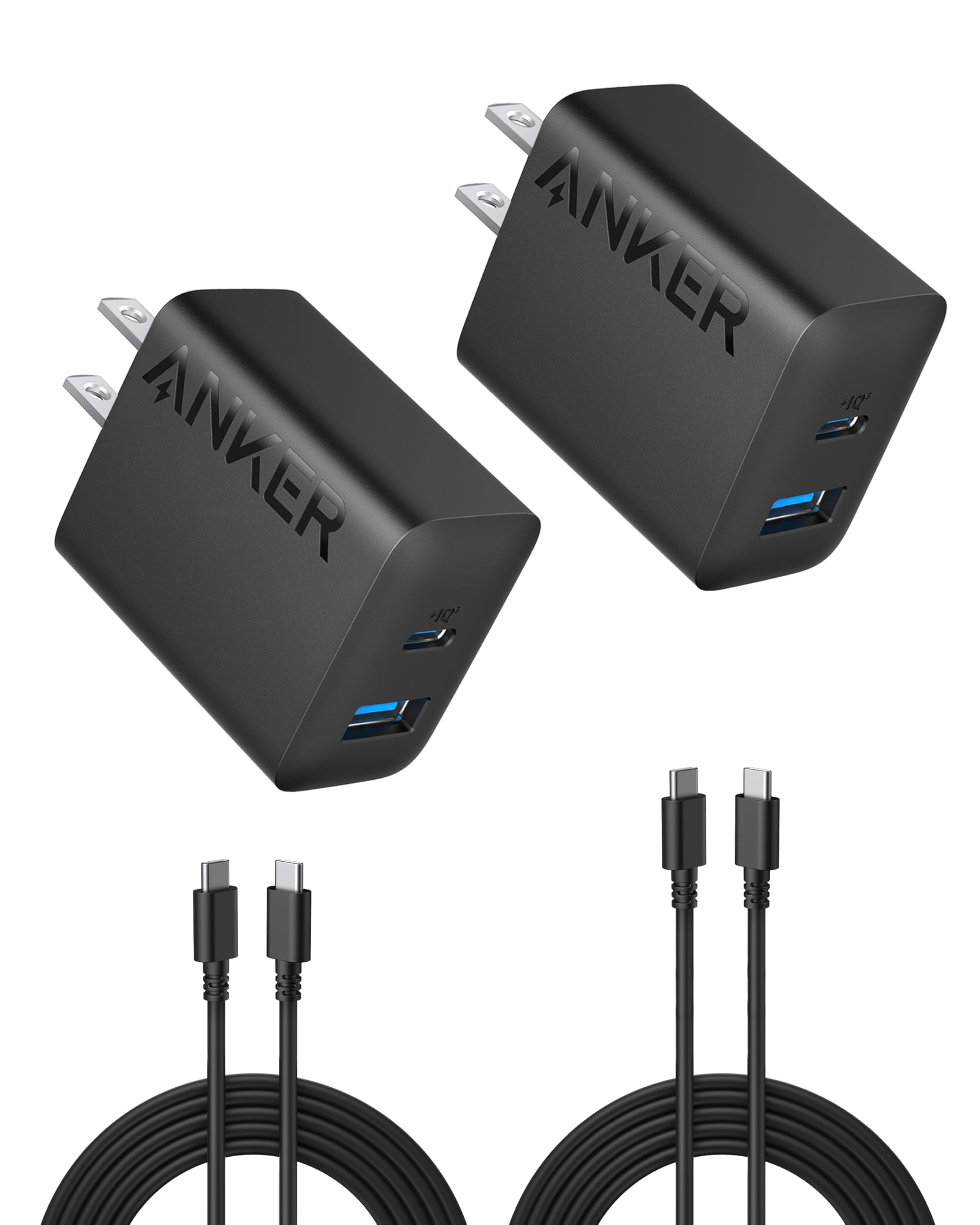 White Anker 20W USB-C wall charger adapter