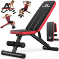 NICEPEOPLE adjustable foldable weight bench with padded backrest and multiple incline positions