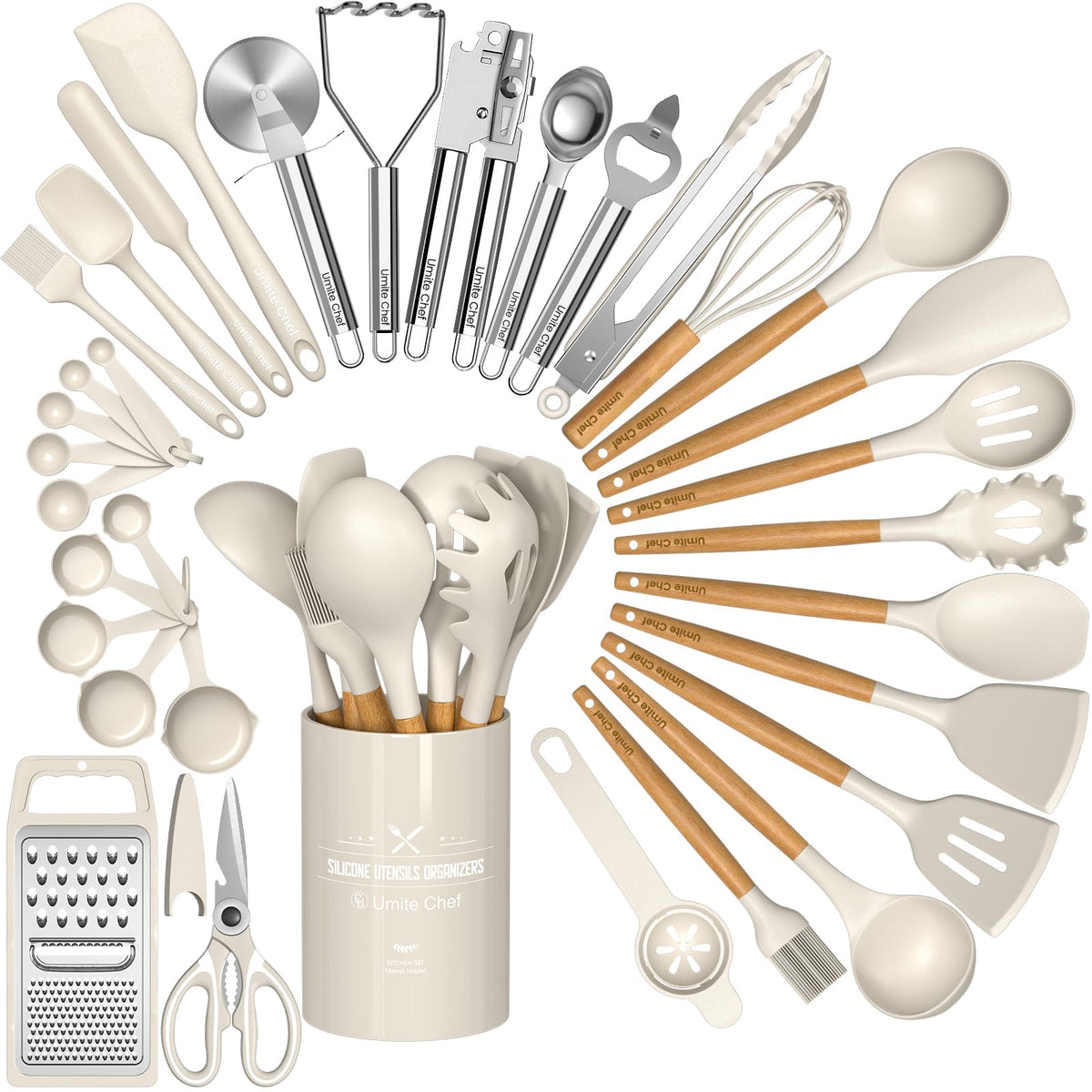 Umite Chef silicone spatulas, stainless steel cores, ergonomic handles