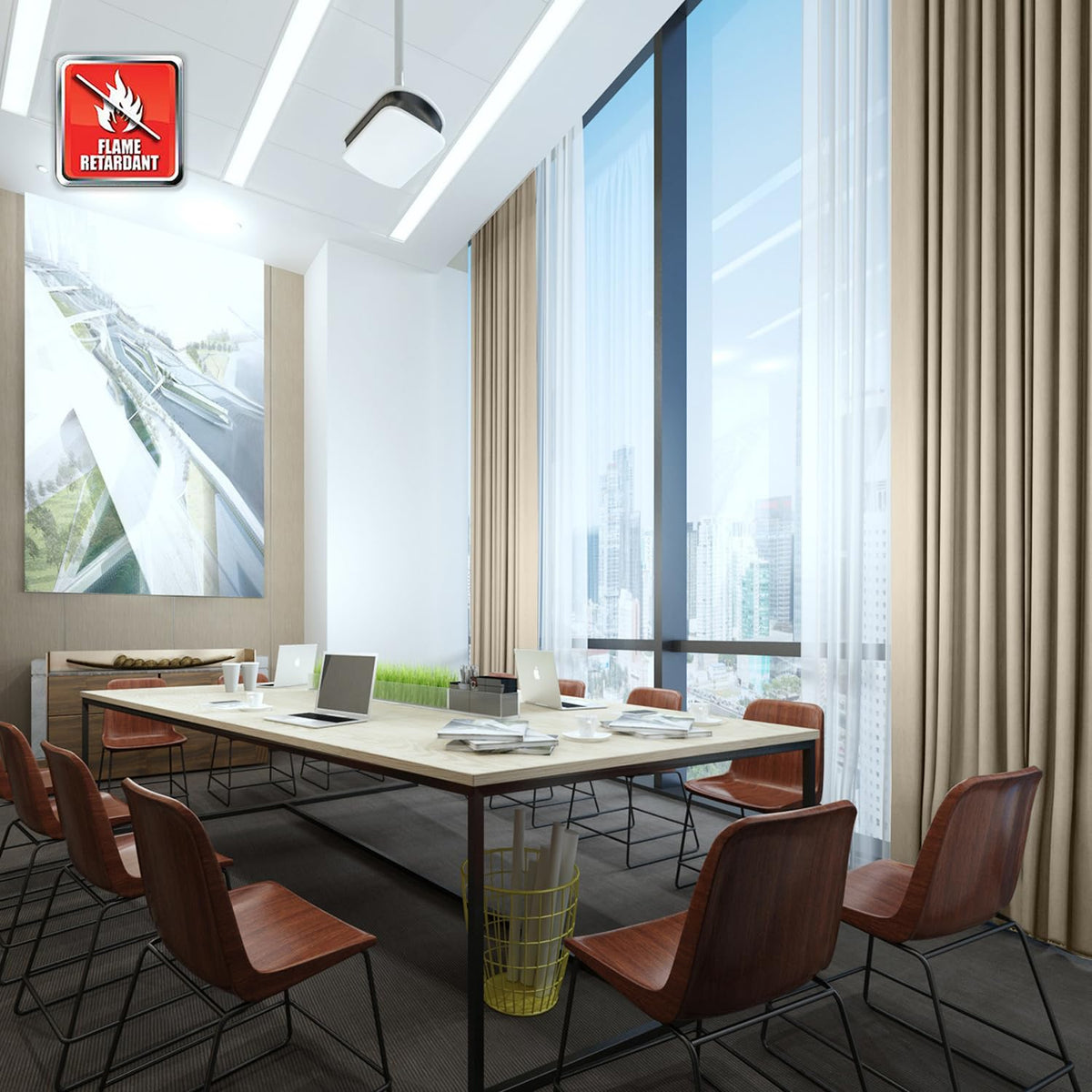 Noctura flame retardant blackout curtains, Pinch Pleat-Double ，Beige: 38 sets, Cement Gray: 55 sets, Black: 116 sets, Bleached White: 42 sets, Brown Gray: 19 sets, Dark Gray: 58 sets, Zhi Qing (Purplish Blue): 58 sets, Gray Green: 41 sets, Pink: 42 sets image 7