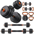 FEIERDUN adjustable dumbbells showing weight plates, connector