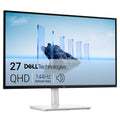 Ash white Dell 27-inch QHD S2725DSM monitor on adjustable stand, front view