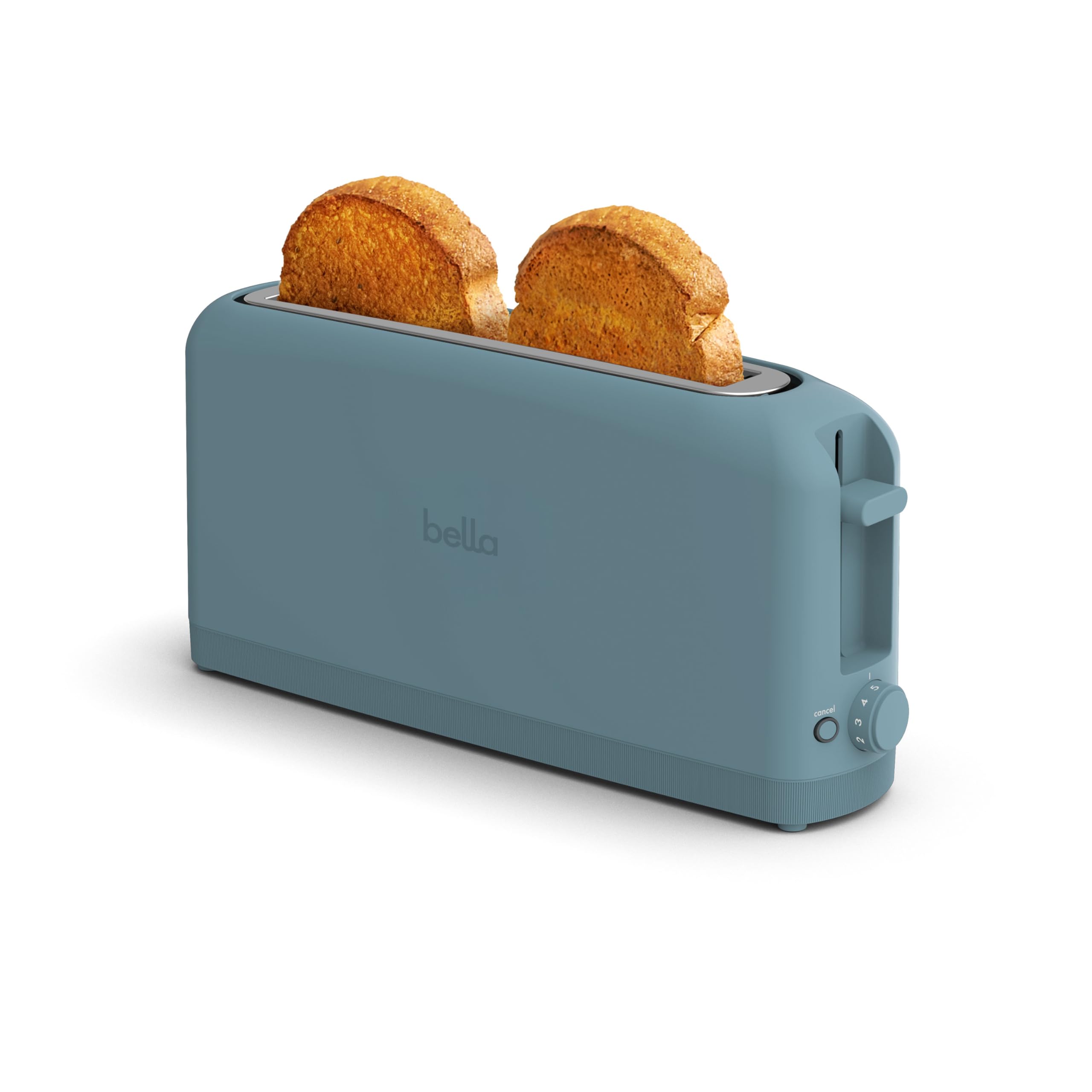 BELLA Fits-Anywhere 2-slice slim toaster Surf color long slots