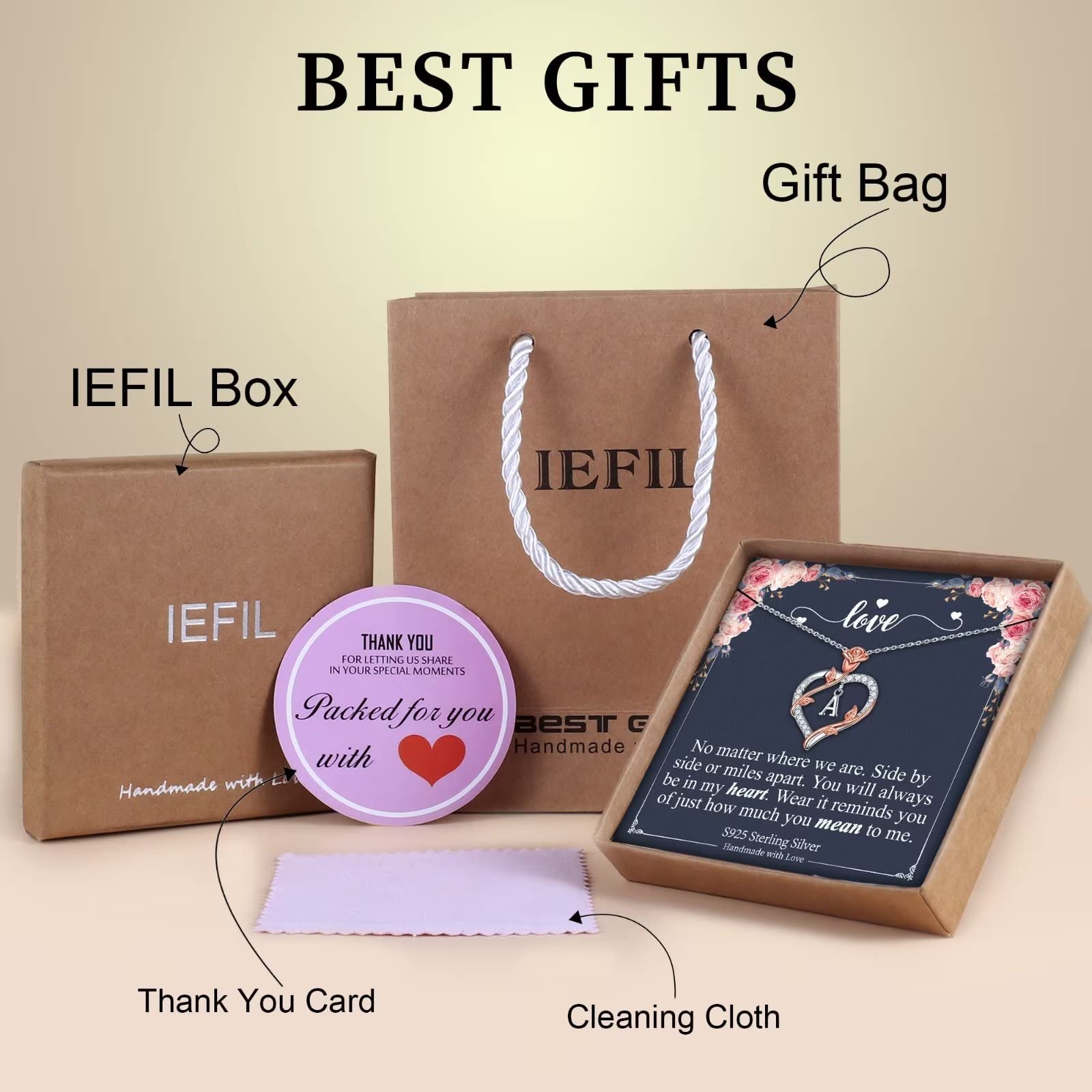 Iefil Anniversary Birthday Gifts for Women, Jewelry Gifts for Wife Mom image 6