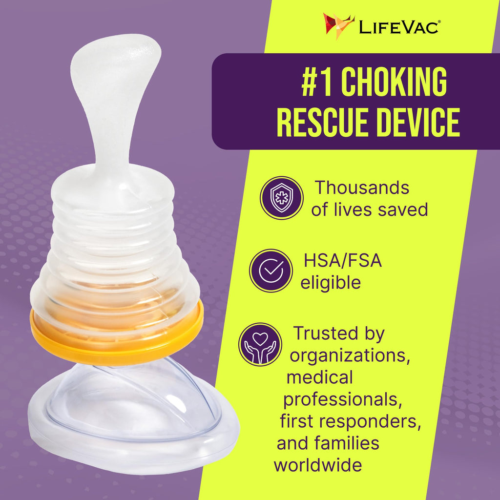 LifeVac Yellow Travel Kit - Portable Suction Rescue Device, First Aid Kit for Kids and Adults, Portable Airway Suction Device for Children and Adults image 3