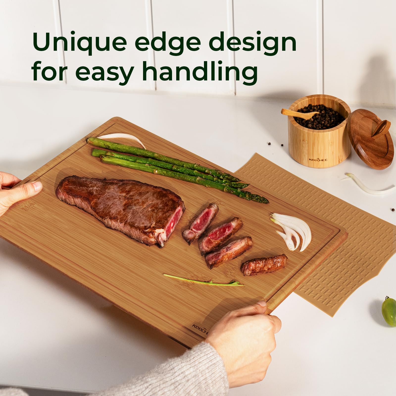 Keechee 2Pcs Cutting Board Set with Non-slip Mat image 7
