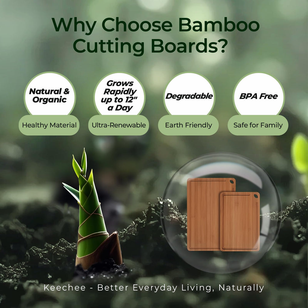 Keechee Carbonized Bamboo Cutting Board Set of 2 image 7