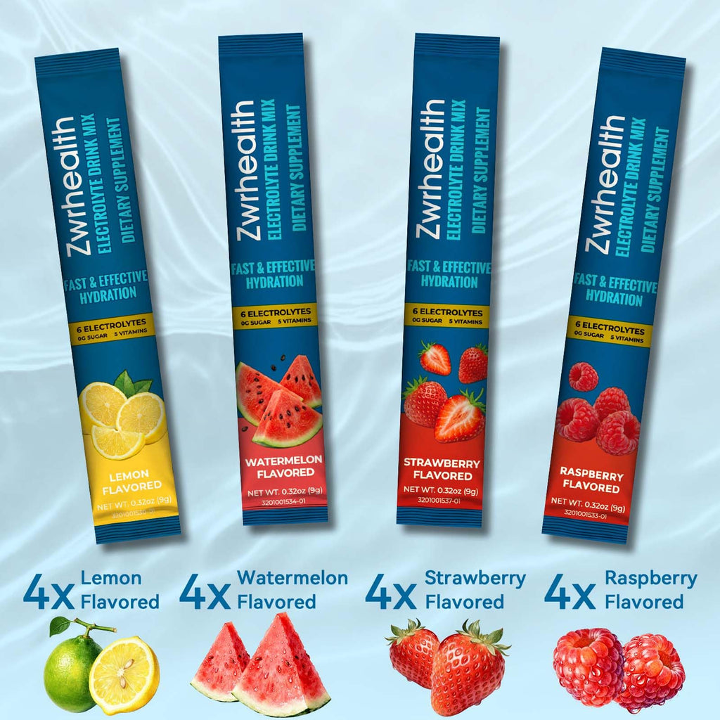 Zwrhealth Electrolytes Powder Packets, Sugar Free Hydration Packets, 4 Flavors Liquid Daily IV Electrolyte Drink Mix, Instantly Hydrating & Party Recovery with 6 Electrolytes & 5 Vitamins, 16 Servings image 8