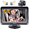 DoHonest 1080P rear-facing baby car camera mounted on headrest showing backseat view