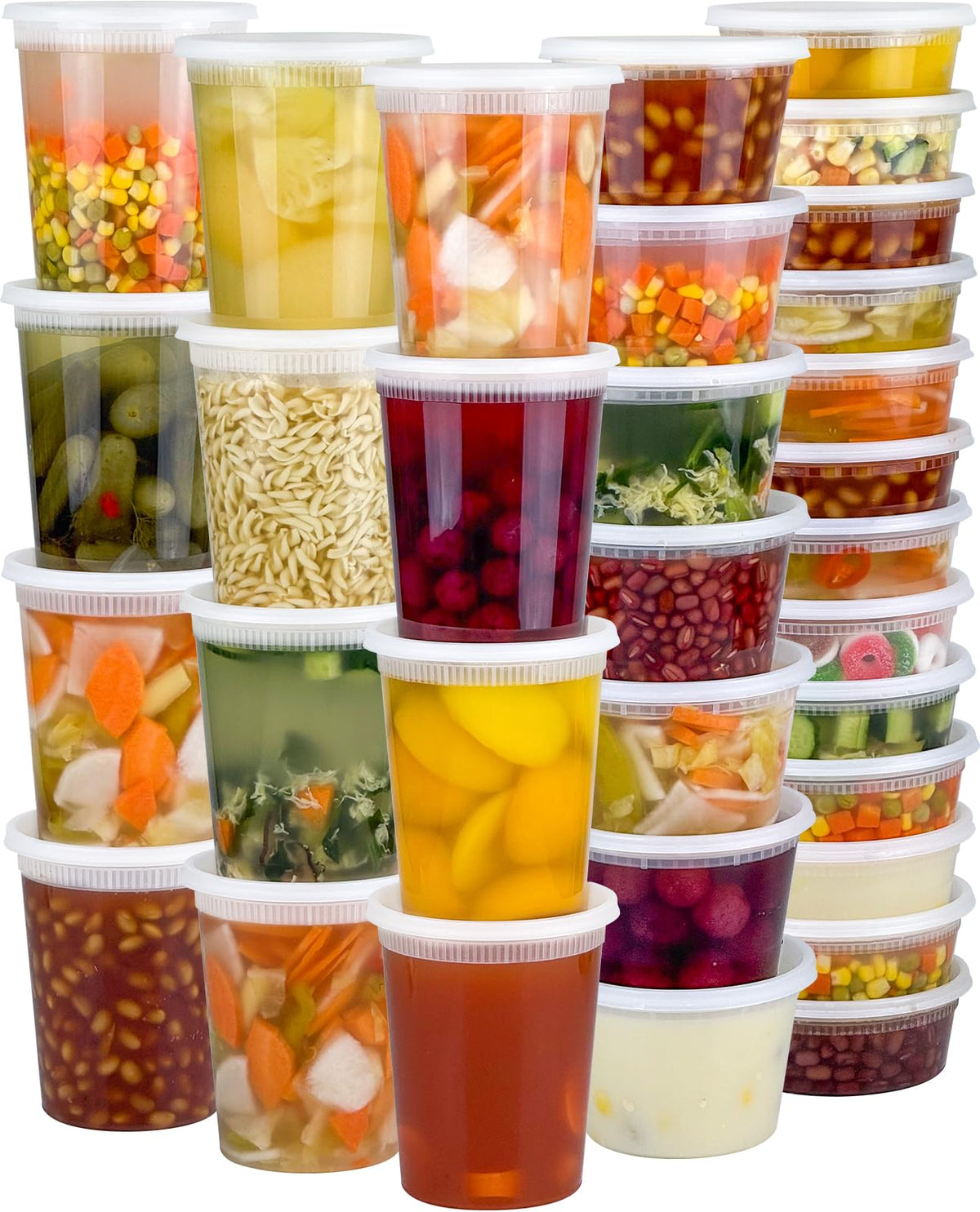 Dipoo 60 Sets (120-Piece) Deli Containers with - Storage & Organization