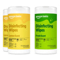 Amazon Basics disinfecting wipes lemon scent three 85-count packs (255 total)