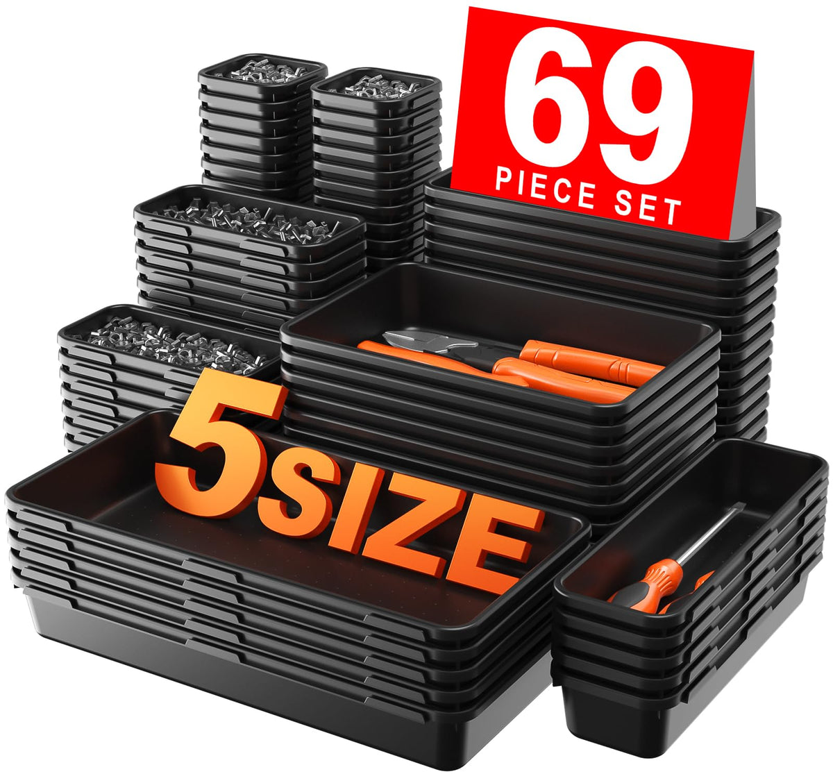 A-LuGei military-grade tool box organizer with compartments and secure latches